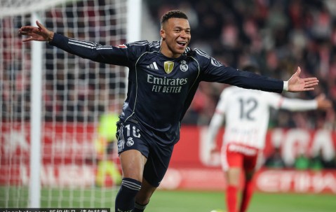 西甲-姆巴佩点射维尼修斯造点 皇马1-1赫罗纳丢掉榜首