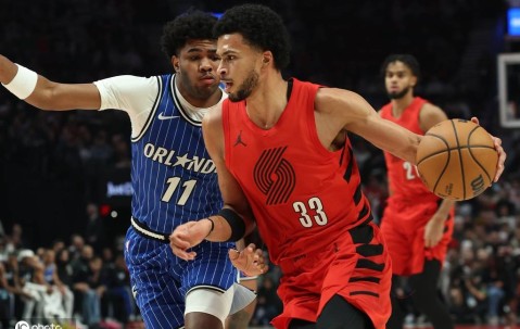 杨瀚森4分2板2助1断1帽贝恩23+4+5 开拓者不敌魔术